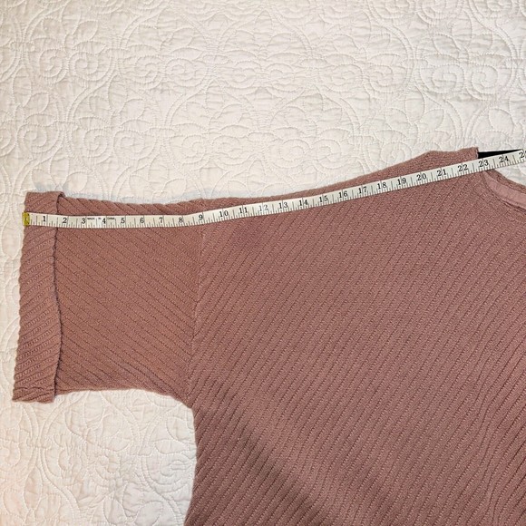 Free People Pink I Can’t Wait Cropped Cuff Oversized Sweater Rose Pink Women's L - Picture 15 of 15